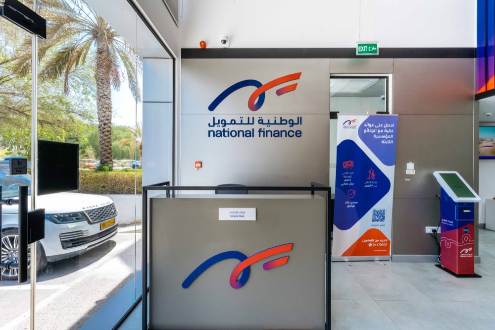 Branded reception wall and welcome desk