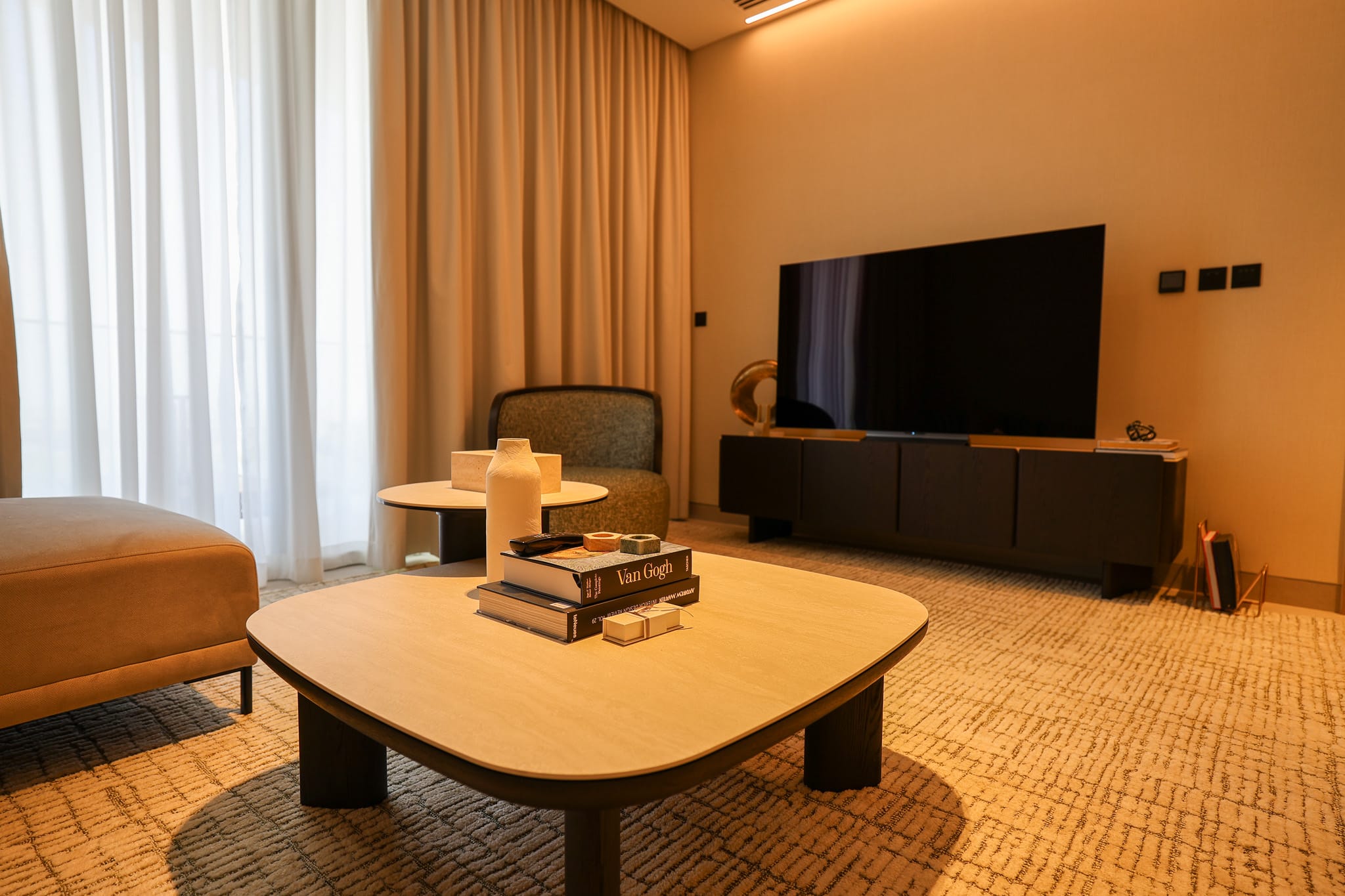 Living lounge, evening light
